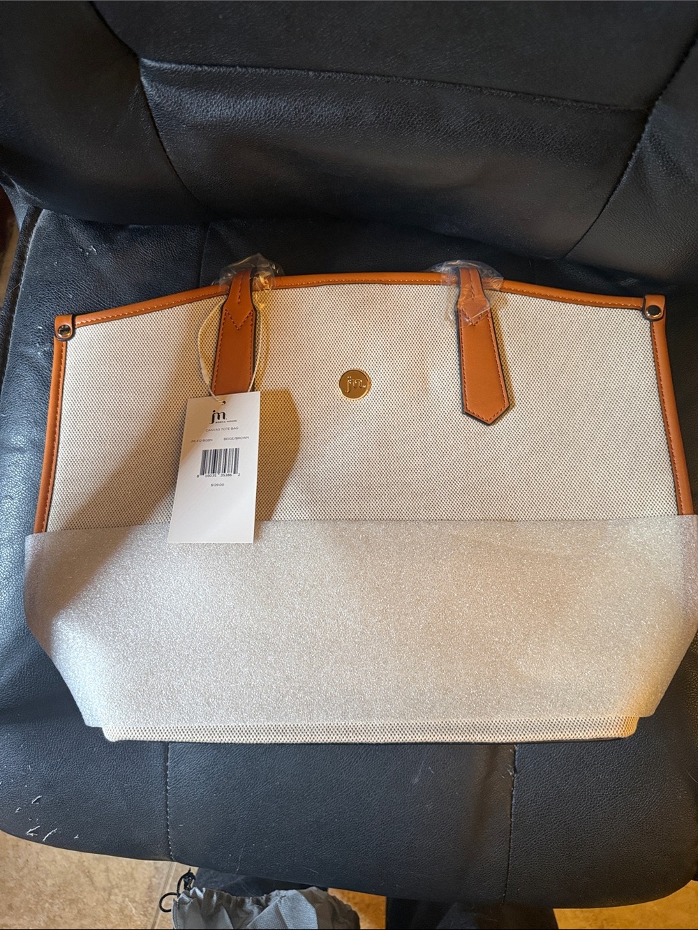 Jessica Moore Cream Tan Shoulder Bag - Elegant Carryall
